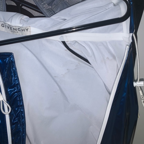 Givenchy Metallic Blue Windbreaker Rain Jacket Size 52, US XL - Picture 5 of 7